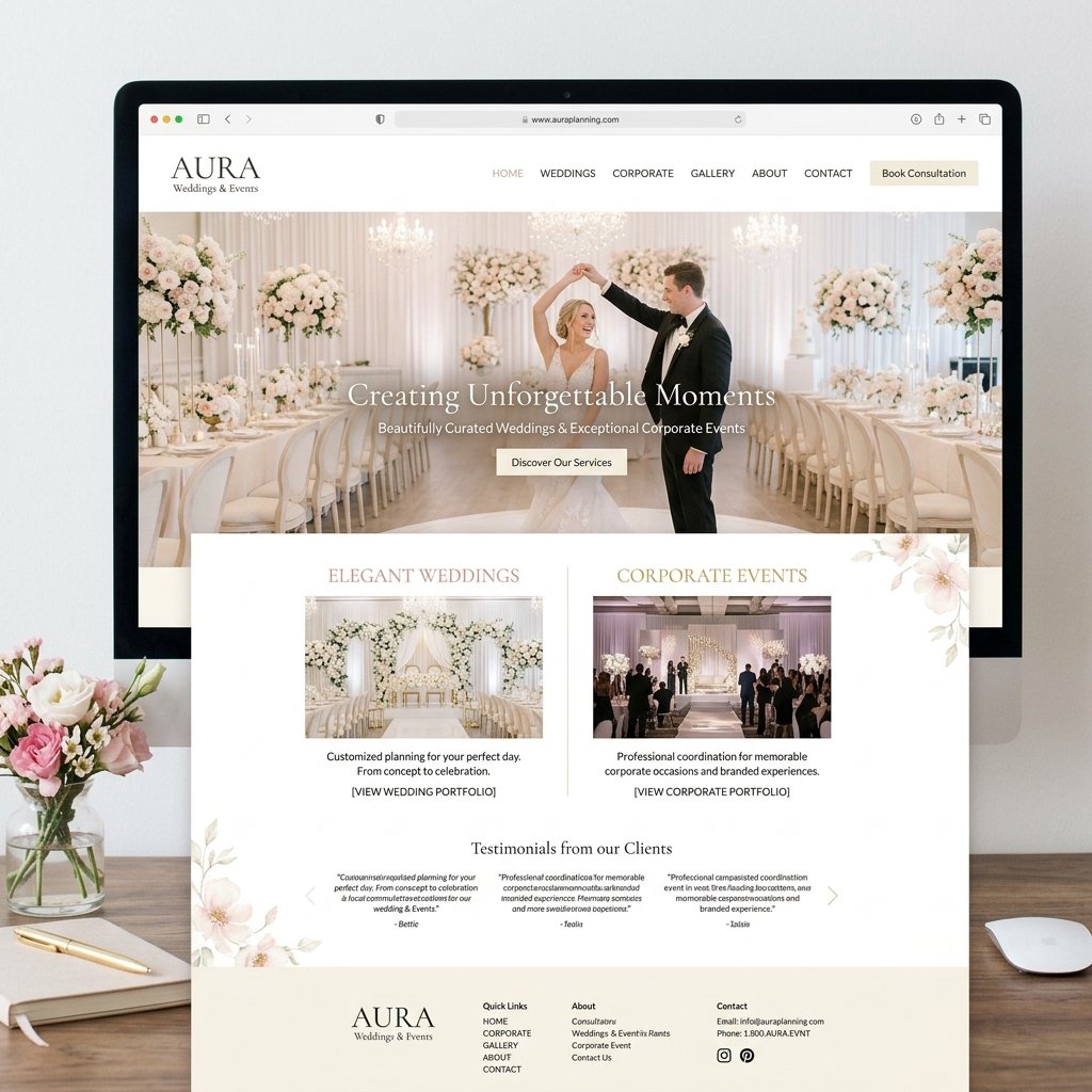 Edelweiss Events website mockup