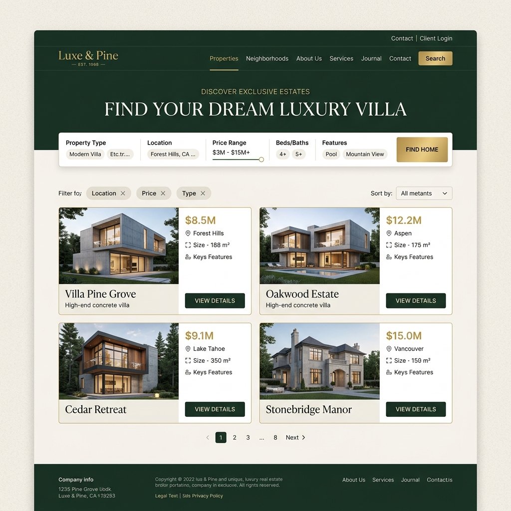 Grow Value Properties website mockup