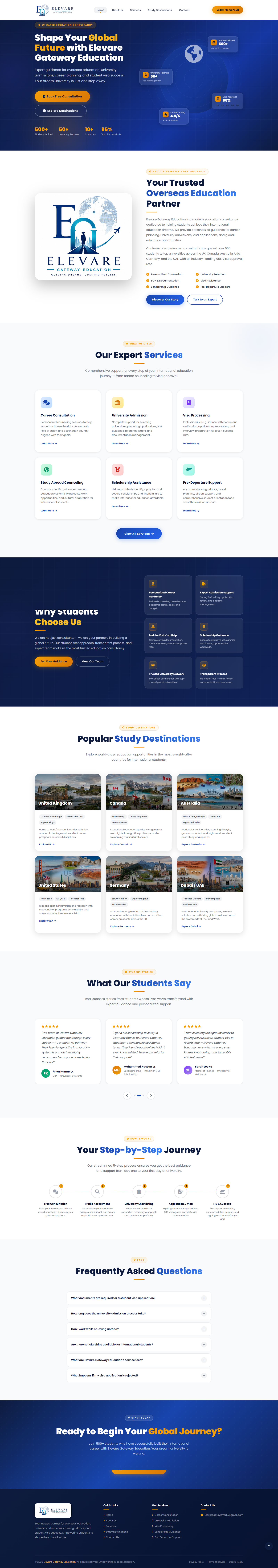 elevaregatewayedu.in website screenshot