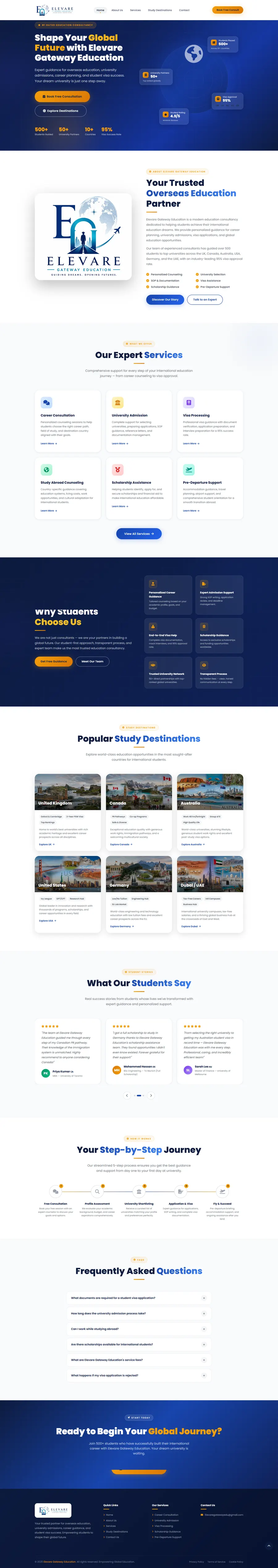 elevaregatewayedu.in website screenshot