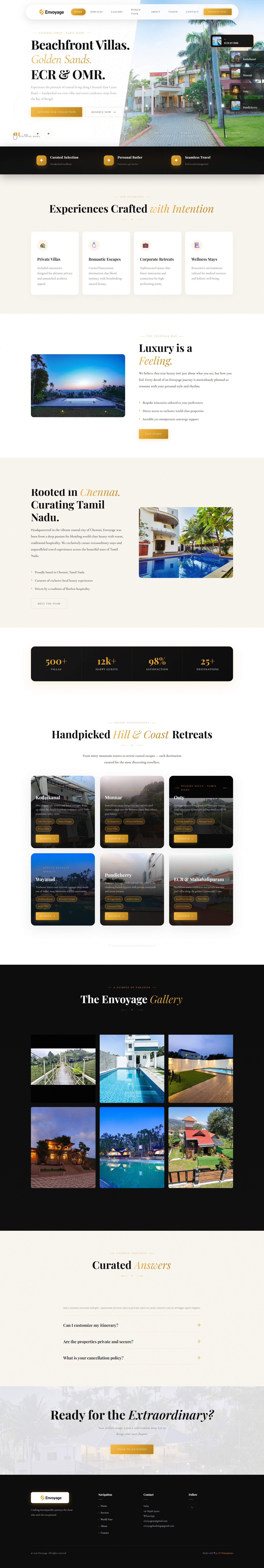 envoyageluxuriesstays.com website screenshot