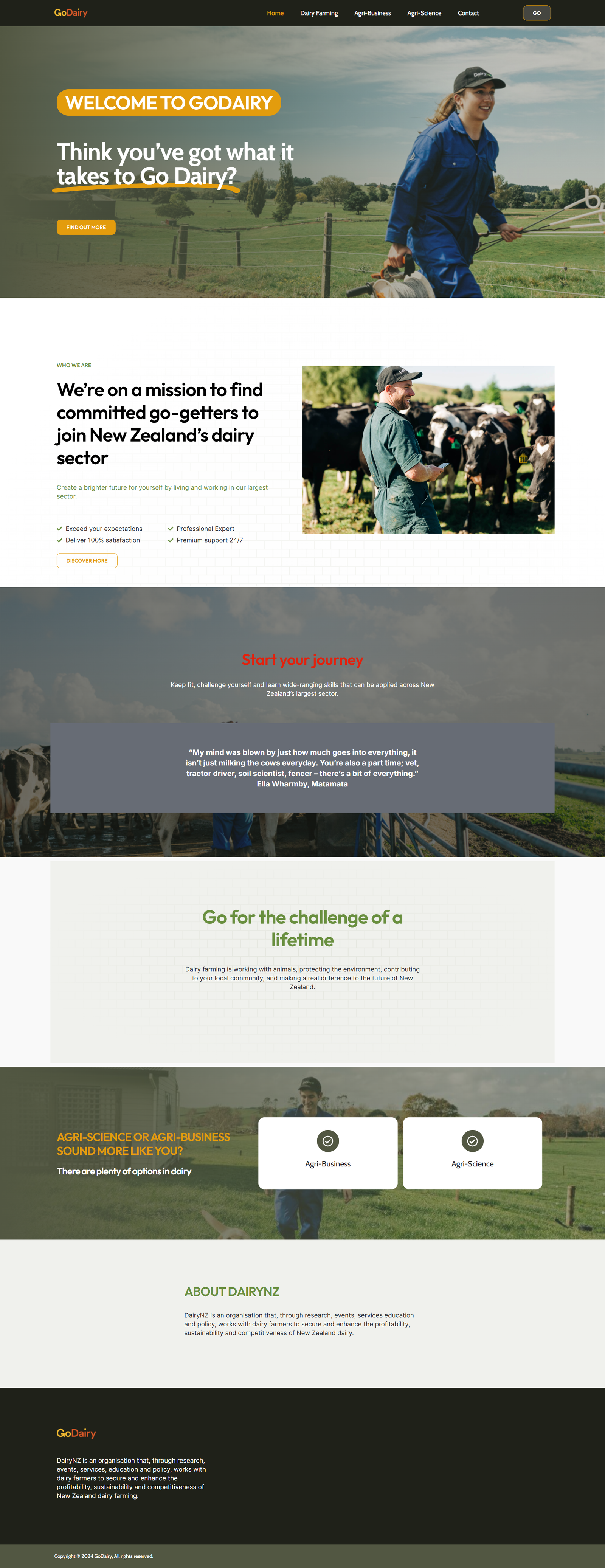 godairy.org website screenshot