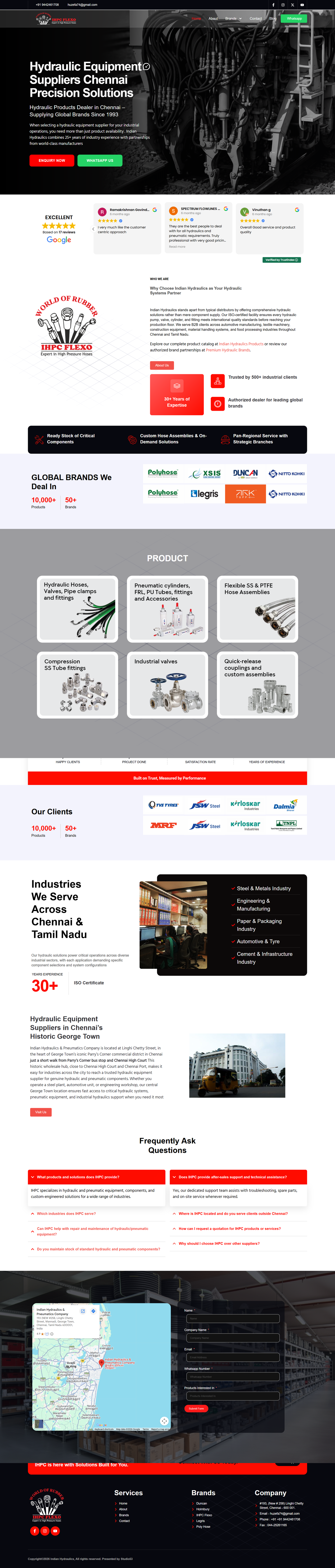 indianhydraulics.in website screenshot