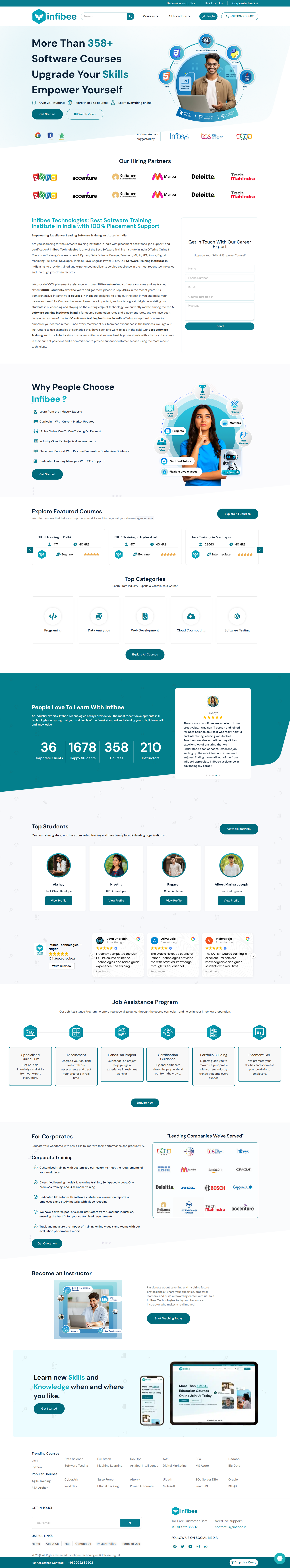 infibee.in website screenshot