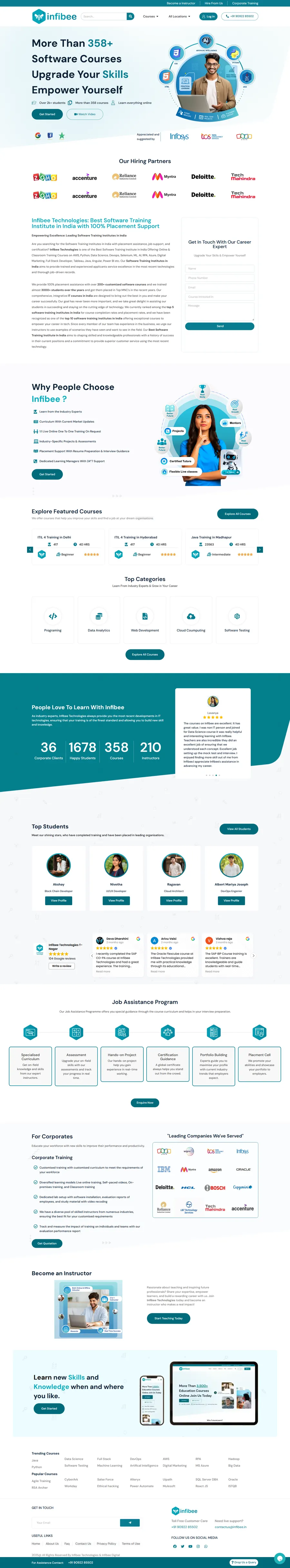 infibee.in website screenshot