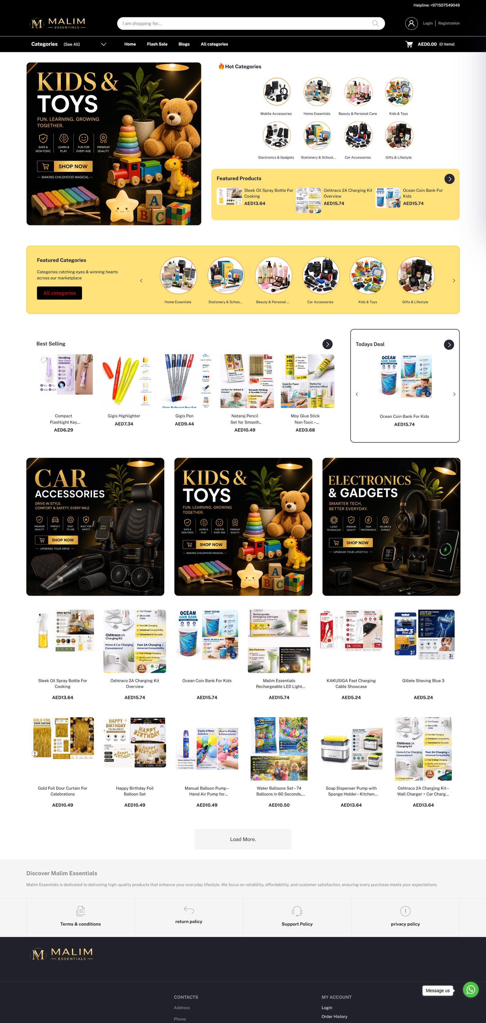 malimessentials.com website screenshot