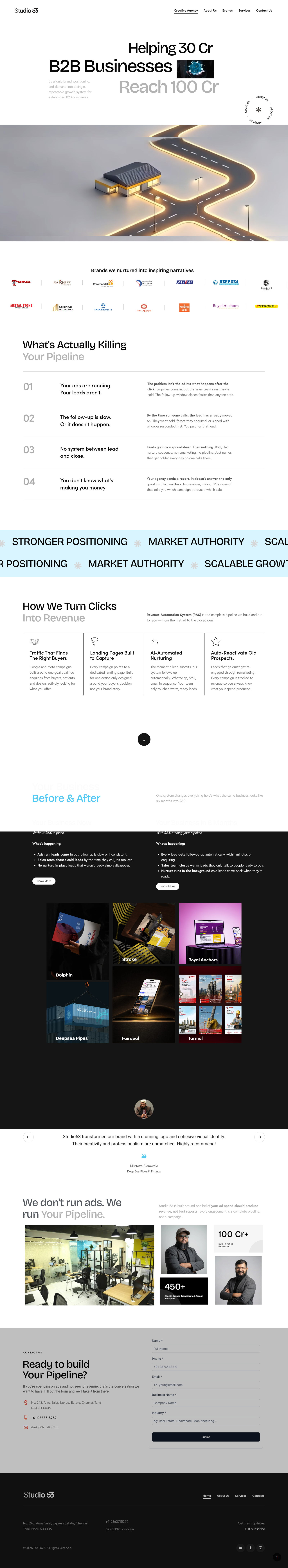 studio53.ae website screenshot