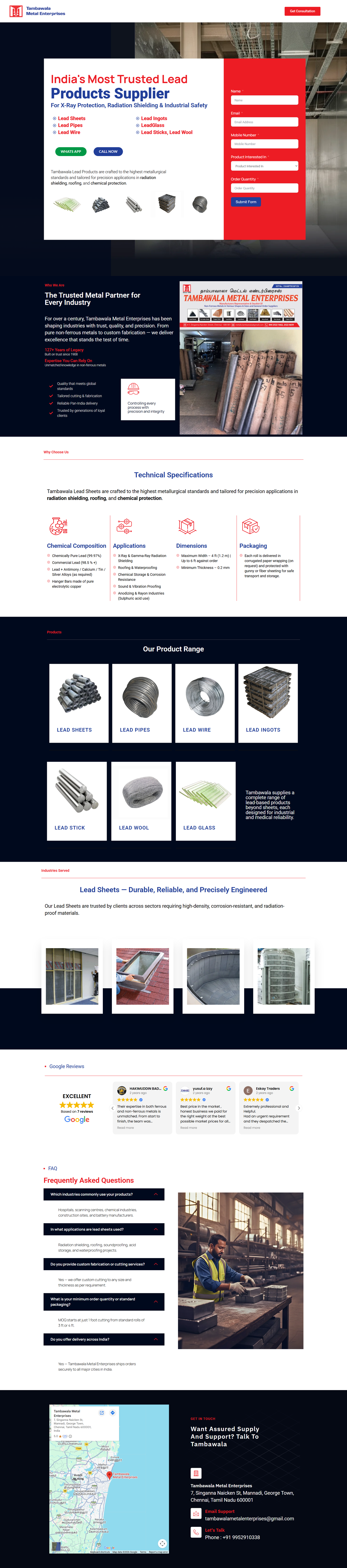 tambawala.in website screenshot