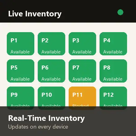 Plot statuses updating live from Available to Sold