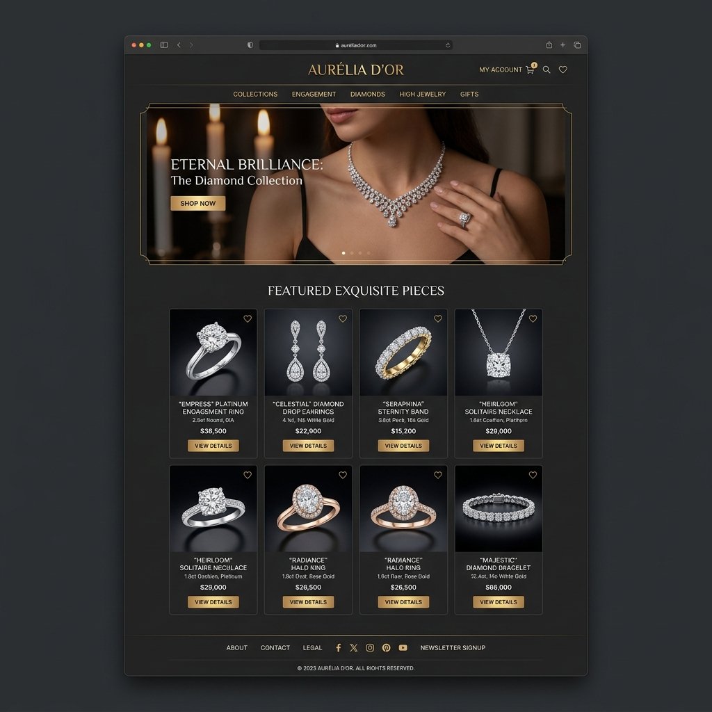 MSJ Jewellers website mockup