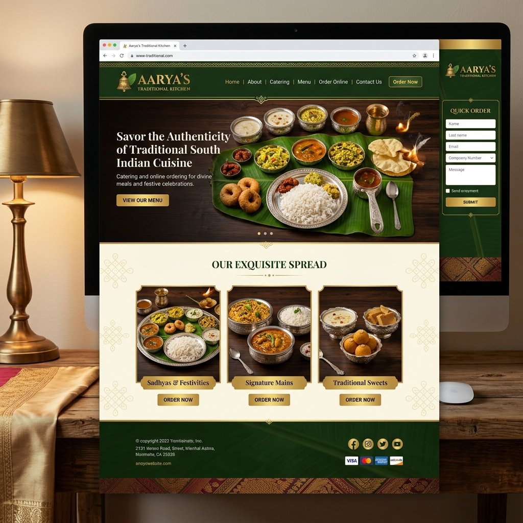 Namma Iyangar website mockup